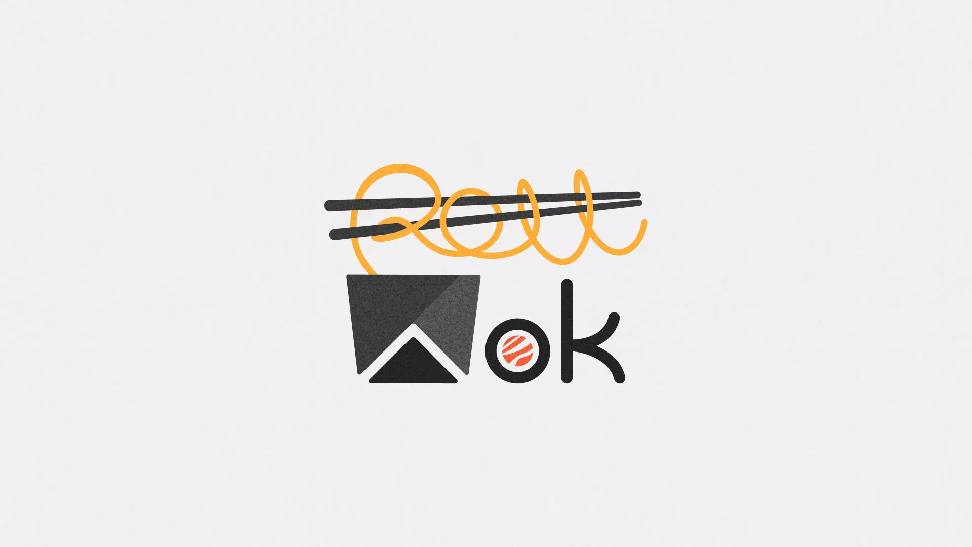 Разработка логотипа суши-бара «Roll Wok Club» в Алейске